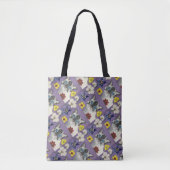 Cat and floral pattern tote bag  トートバッグ (正面)