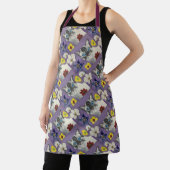 Cat and flowers All-Over Print Apron, Medium エプロン (インサイチュ)