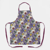 Cat and flowers All-Over Print Apron, Medium エプロン (正面)