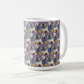 cat and Flowers Classic Mug, 444 ml コーヒーマグカップ (正面右)
