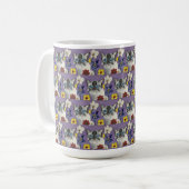 cat and Flowers Classic Mug, 444 ml コーヒーマグカップ (正面左)