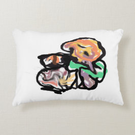 Cat and flowers  fun アクセントクッション