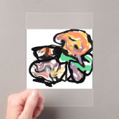 Cat and flowers  fun アクリル招待状 (インサイチュ (ポータブル))