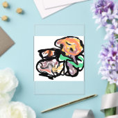 Cat and flowers  fun アクリル招待状 (インサイチュ (ウェディング))