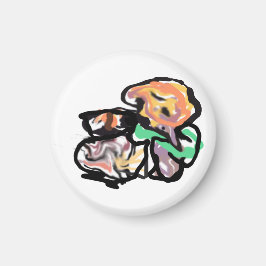 Cat and flowers  fun マグネット