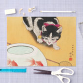 Cat and Goldfish by Ohara Koson 薄葉紙 (クラフト)