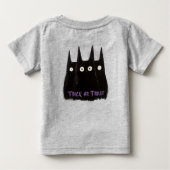 Cat and Halloween, personalized ベビーTシャツ (裏面)