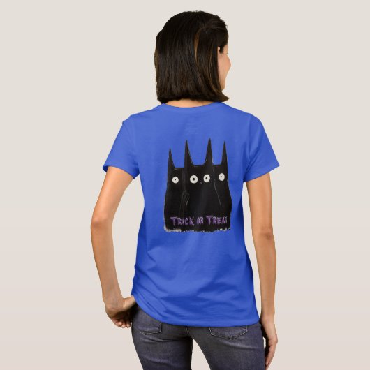 Cat and Halloween, personalized Tシャツ (裏面フル)