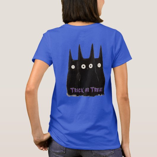 Cat and Halloween, personalized Tシャツ (裏面)