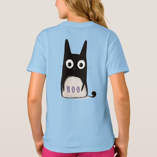 Cat and Halloween, personalized Tシャツ (裏面)