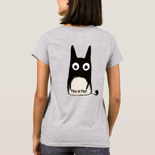 Cat and Halloween, personalized Tシャツ (裏面)