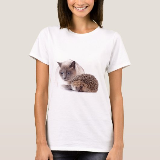 cat and hedgehog tシャツ (正面)