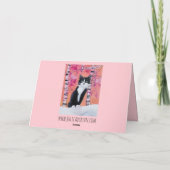 Cat and Horse Friends Whimsical Art カード (裏面)