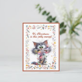 Cat and Lights It's Christmas Is This Jolly Enough シーズンポストカード (スタンド正面)