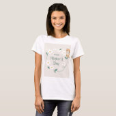 Cat and mothers day design t-shirt  tシャツ (正面フル)