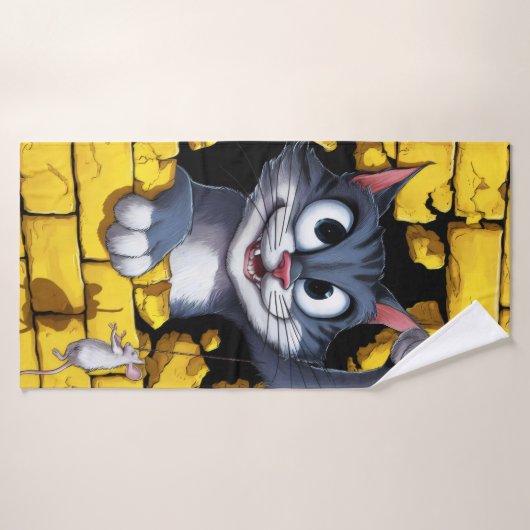 Cat and mouse. バスタオル (バスタオル)