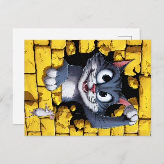 Cat and mouse. ポストカード (正面/裏面)