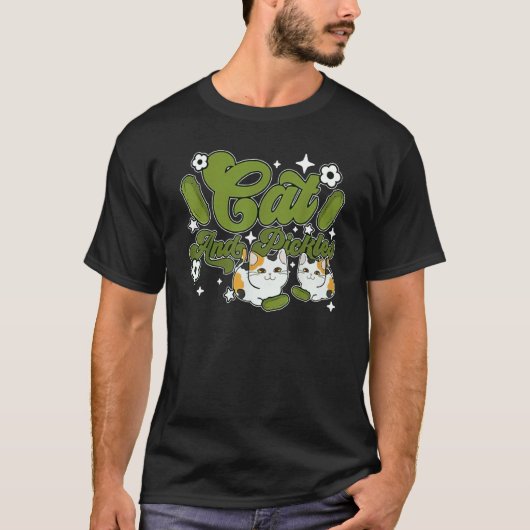 Cat And Pickles Cucumber Cat Tシャツ (正面)