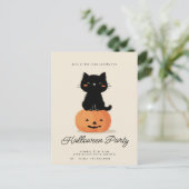 Cat and Pumpkin Halloween Party  シーズンポストカード (スタンド正面)