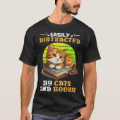 Cat  and Reading Cat Fans Books booknerd Book Tシャツ (正面)