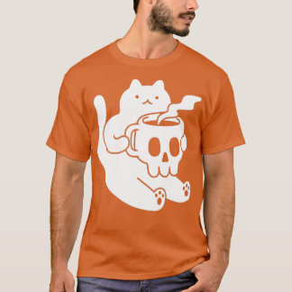 Cat and Skull Mug Tシャツ