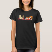 Cat and Tiger In Yoga Positions Feline Animals The Tシャツ (正面)