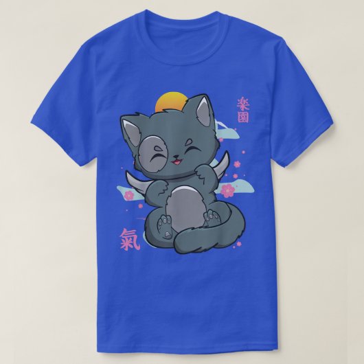 Cat Angelcore Kitten Chibi Anime Neko Pastel Goth  Tシャツ (デザイン正面)