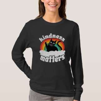 Cat Anti Bullying Rainbow Kindness Matters Sped Te Tシャツ