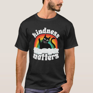 Cat Anti Bullying Rainbow Kindness Matters Sped Te Tシャツ
