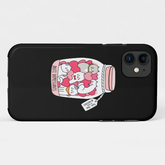 Cat Antidepressant Funny Cat Lover Gift Case-Mate iPhoneケース (裏面(横))