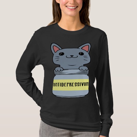 Cat Antidepresssive   Ca Tシャツ (正面)