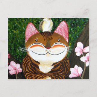 cat art – 木材(5つの要素) ポストカード
