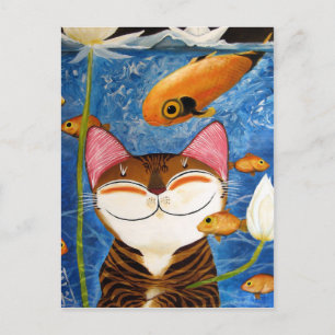 cat art – 水(5つの要素) ポストカード