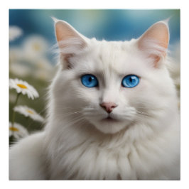 Cat Art 20" x 20インチ、ポスター紙（半光沢） ポスター