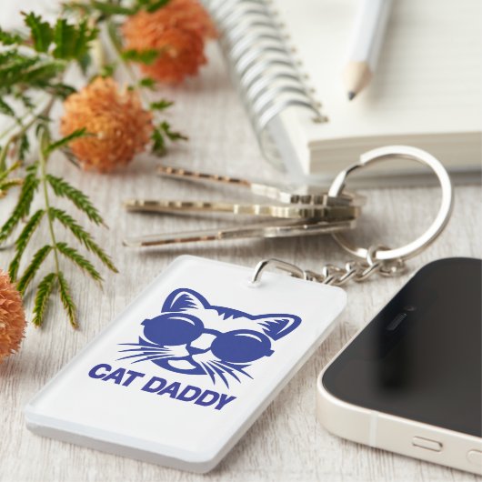 Cat Art Cat Daddy キーホルダー (正面右)