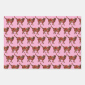 Cat Art Cat Lover Kitty Fun Wrapping Craft Paper ラッピングペーパーシート (正面3)