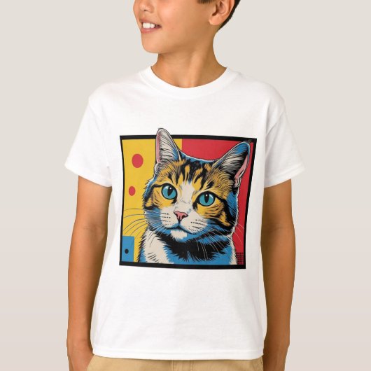 Cat art design #1 tシャツ (正面)