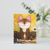 cat art - earth （5つの要素） ポストカード (スタンド正面)