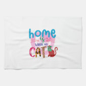 Cat Art Home Is Where My Cat Is キッチンタオル (横)