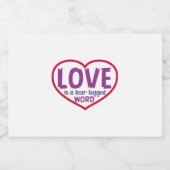 Cat Art Love Is A Four-Legged Word スパークリングワインラベル (シングルラベル)