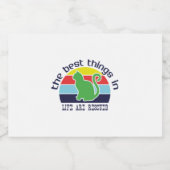 Cat Art The Best Thing In Life スパークリングワインラベル (シングルラベル)