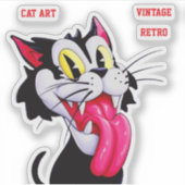 CAT ART VINTAGE RETRO シール (正面)
