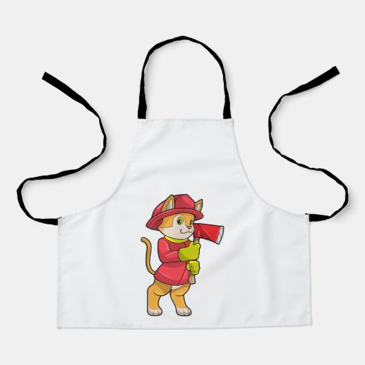 Cat as消防士とAx エプロン (正面)