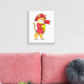 Cat as消防士とAx キャンバスプリント (インサイチュ (リビング))