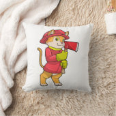 Cat as消防士とAx クッション (ブランケット)