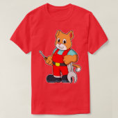 Cat as Mechatronics engineer with Tool Tシャツ (デザイン正面)
