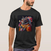 Cat Astronaut Colorful Tシャツ (正面)