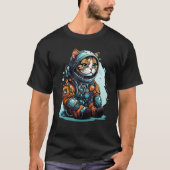 Cat Astronaut Helmet Space Explorer Astronauts Cat Tシャツ (正面)