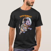 Cat Astronaut Space Tシャツ (正面)