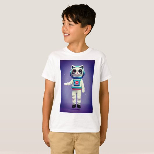 Cat Astronaut Tシャツ (正面フル)